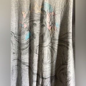 Torrid Disney size 3 grey tunic, little mermaid w black lace hem